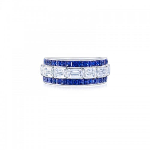 Ashoka East-West Partway Band Ring