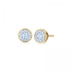 Kwiat Sunburst Stud Earrings with Diamonds