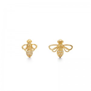 18K Temple St. Clair Busy Bee Earrings
