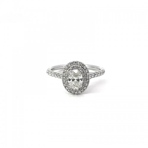 Norman Silverman Double Halo Shank Ring
