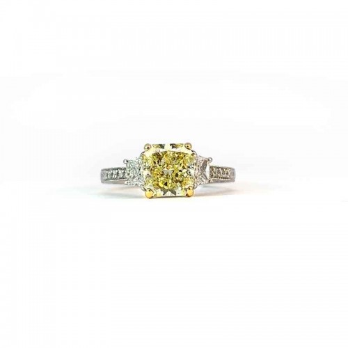 Norman Silverman Round Diamond Eteched Ring