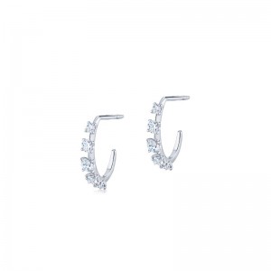 Kwiat Hoop Starry Night Diamond Earrings