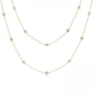 Kwiat Diamond Strings Quads Necklace, 16 Inch Length