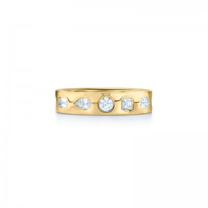 Kwiat Stackable Ring with Fancy Shape Diamonds