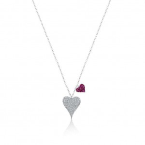 Meira T Double Heart Necklace