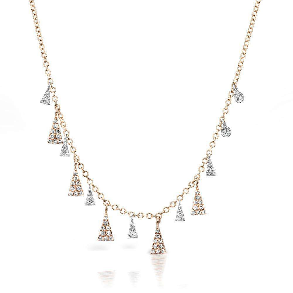 Meira T Two Tone Rpse Gold & Diamond Necklace