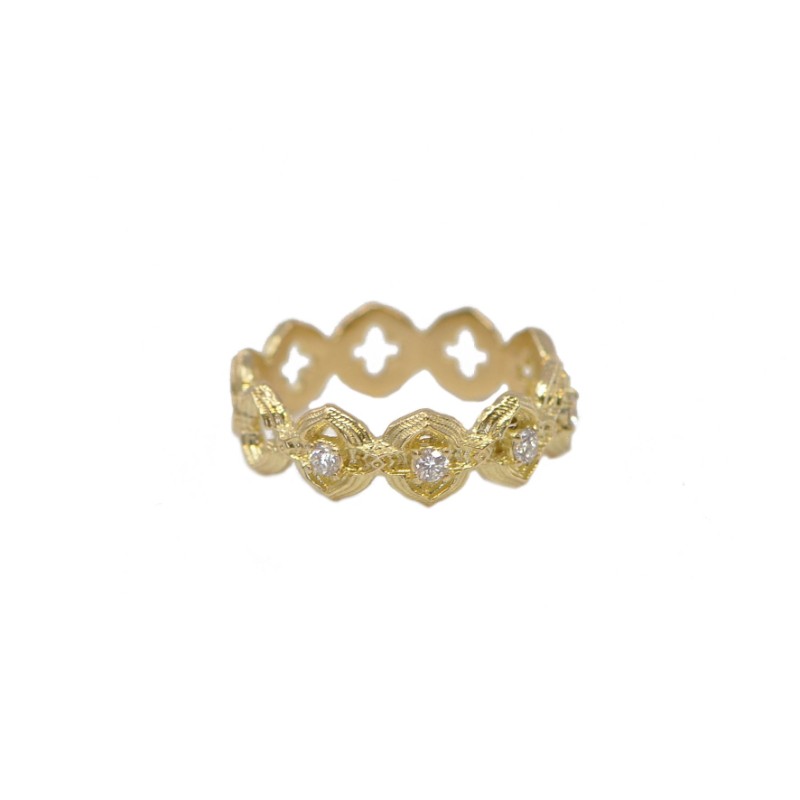 Armenta Scroll Diamond Stack Ring