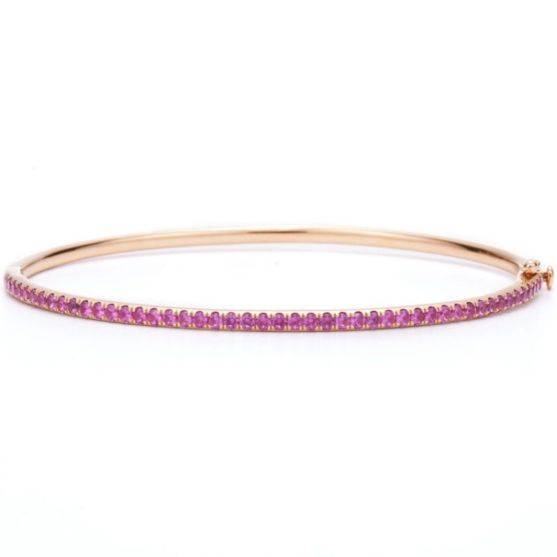 Kwiat Stackable Bangle with Pink Sapphires