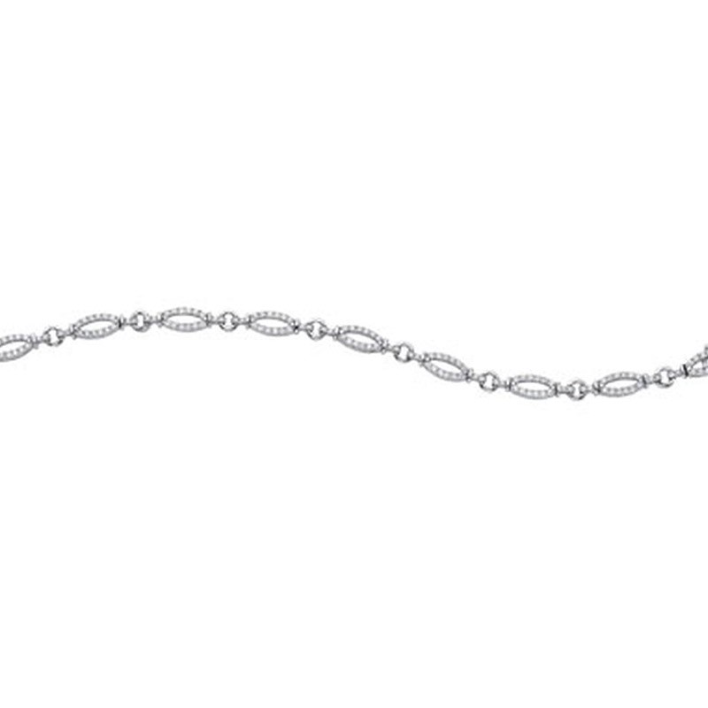 Deutsch Signature Diamond Oval Link Bracelet