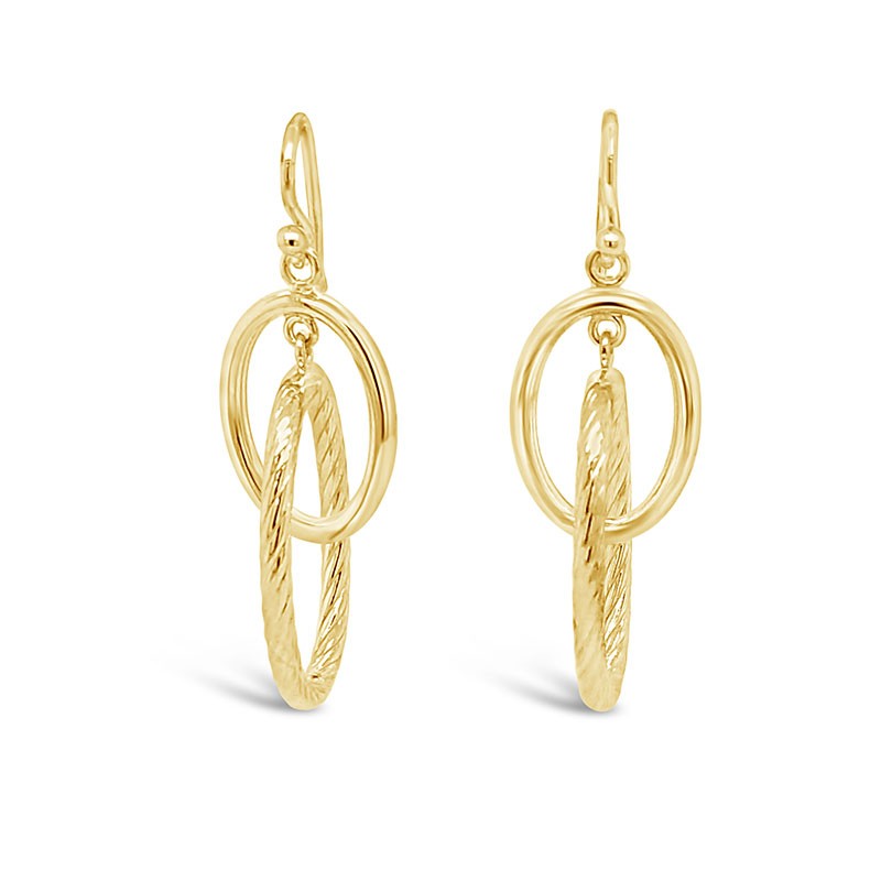 Rudolf Friedmann Gold Corrugated Earrings