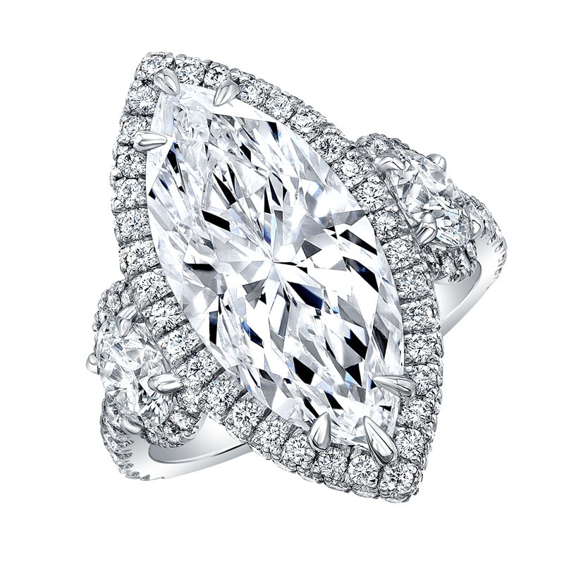 Norman Silverman Diamond Halo Engagement Ring