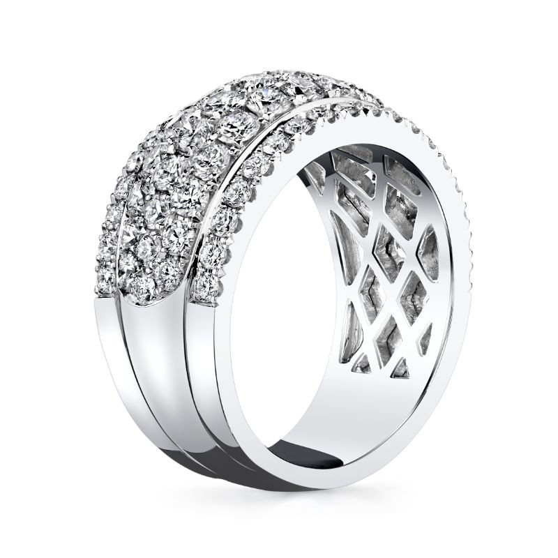 Deutsch Signature Wide Micro Pave Domed Eternity  Band