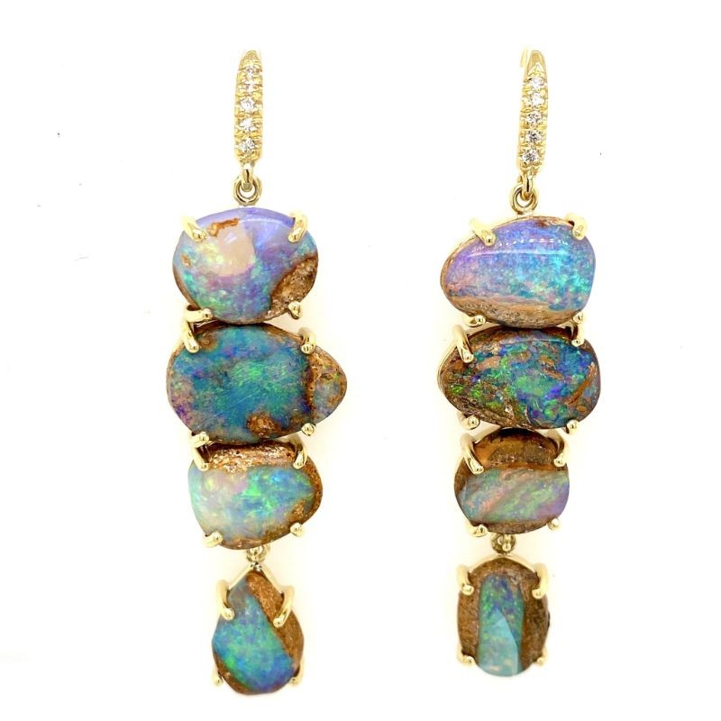Lauren K Boulder Opal 4 Stone Joyce Earrings