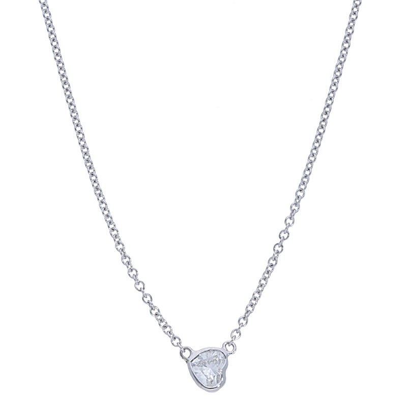 Deutsch Signature Sideways Heart Bezel Diamond Necklace