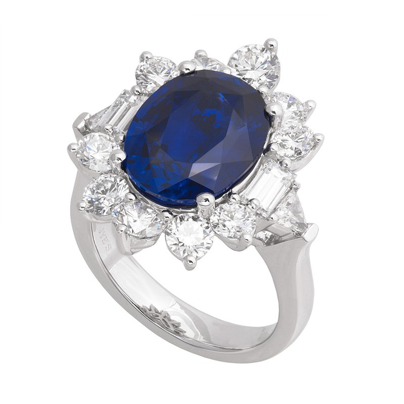 Jye's Sapphire and Diamond Halo Ring