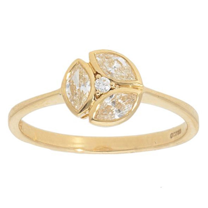 Deutsch Signature Marquise Diamond Bezel Ring
