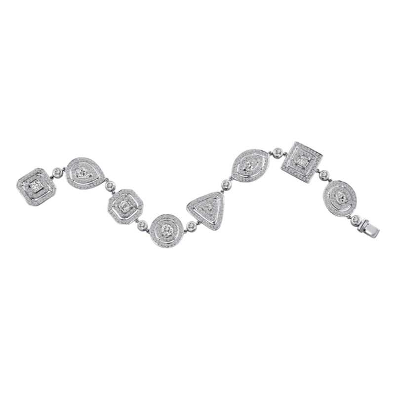 Deutsch Signature Multi Shape Diamond Bracelet