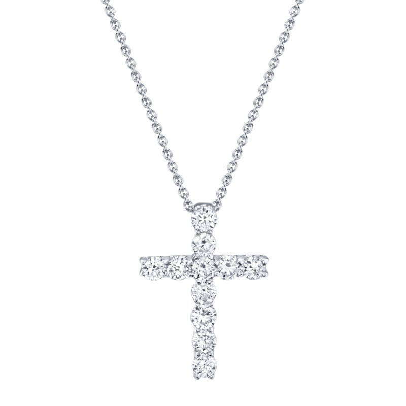 Deutsch Signature 0.32Ct Round Diamond Cross Necklace
