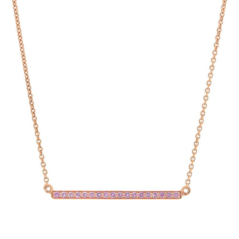 Deutsch Signature Pink Sapphire Bar Necklace