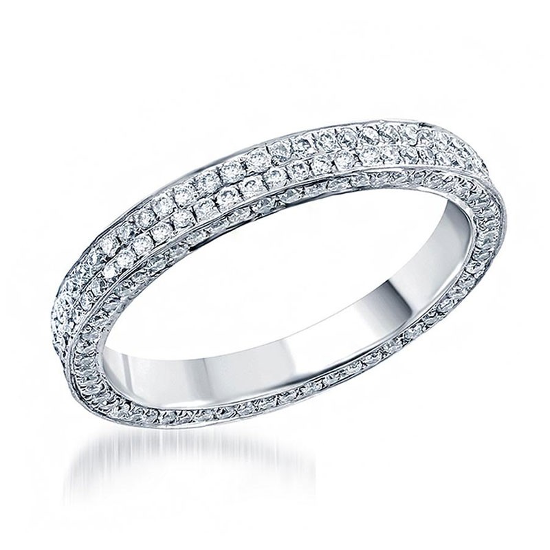 Deutsch Signature 3 Sided Micropave 2 Row Eternity Band