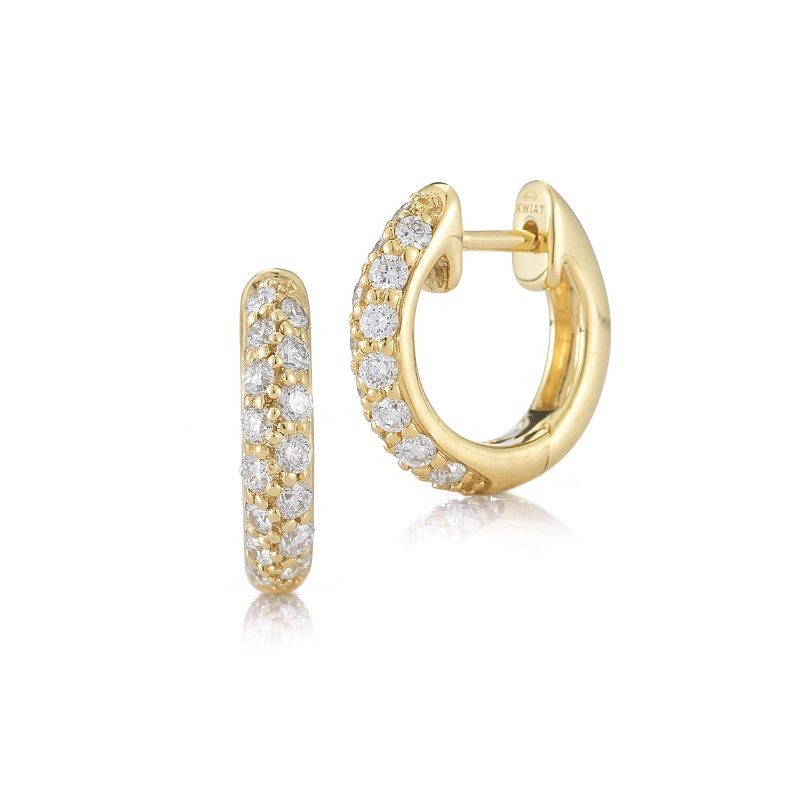 Kwiat Huggie Moonlight Diamond Earrings