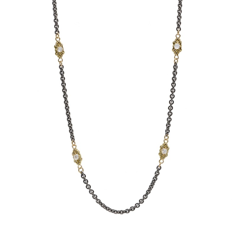 Armenta Old World Scroll Station Necklace