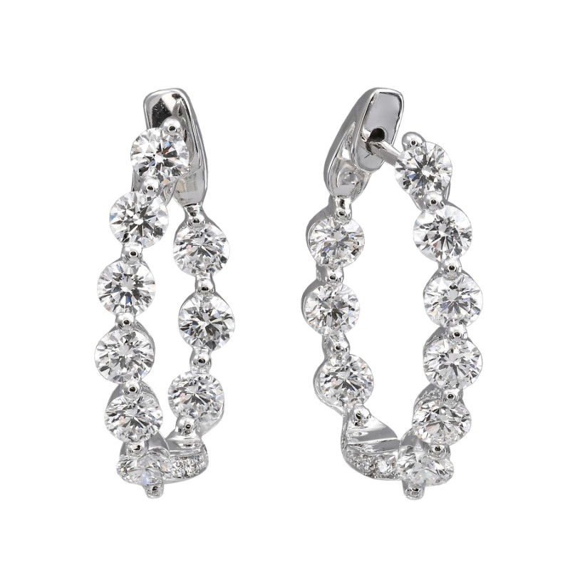 Jyes's In/Out Oval Curved Sm Hoop Earrings