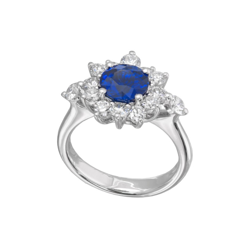 Jyes's Shared Prong Flower Halo Ring