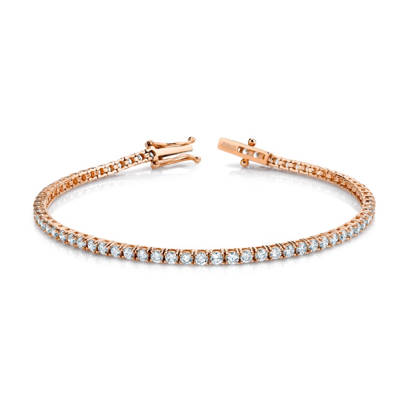 Norman Silverman Norman Silverman Signature Tennis Bracelet In Rose Gold