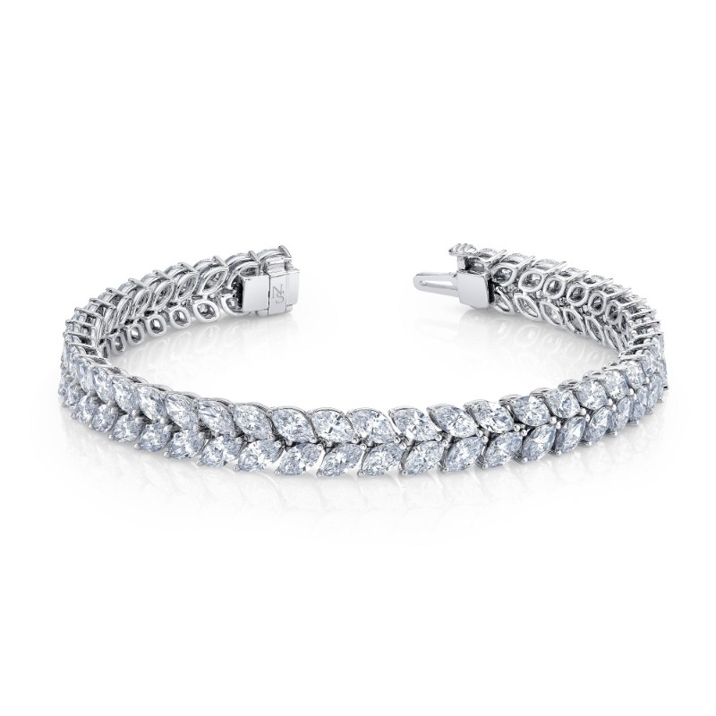 Norman Silverman Marquise Cut Diamond Bracelet
