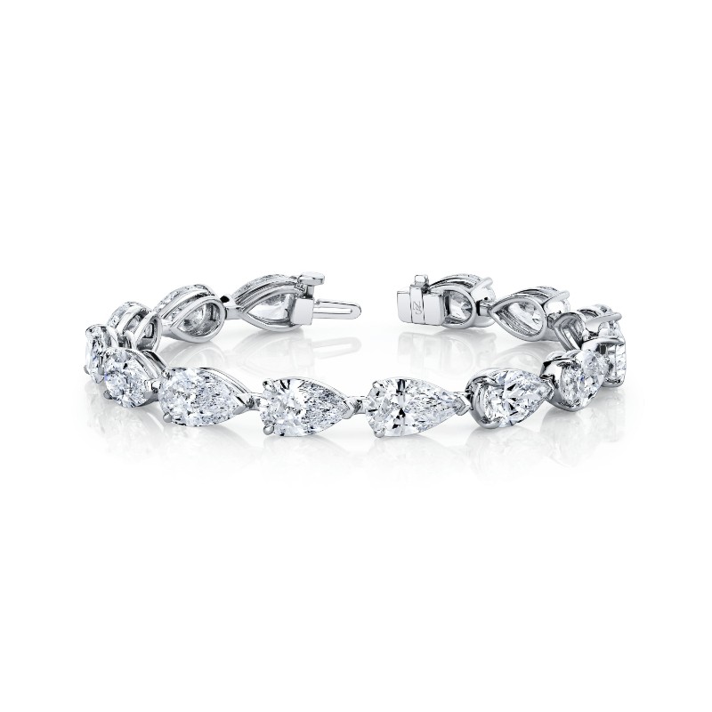 Norman Silverman 28 Carat Pear Shape Diamond Bracelet