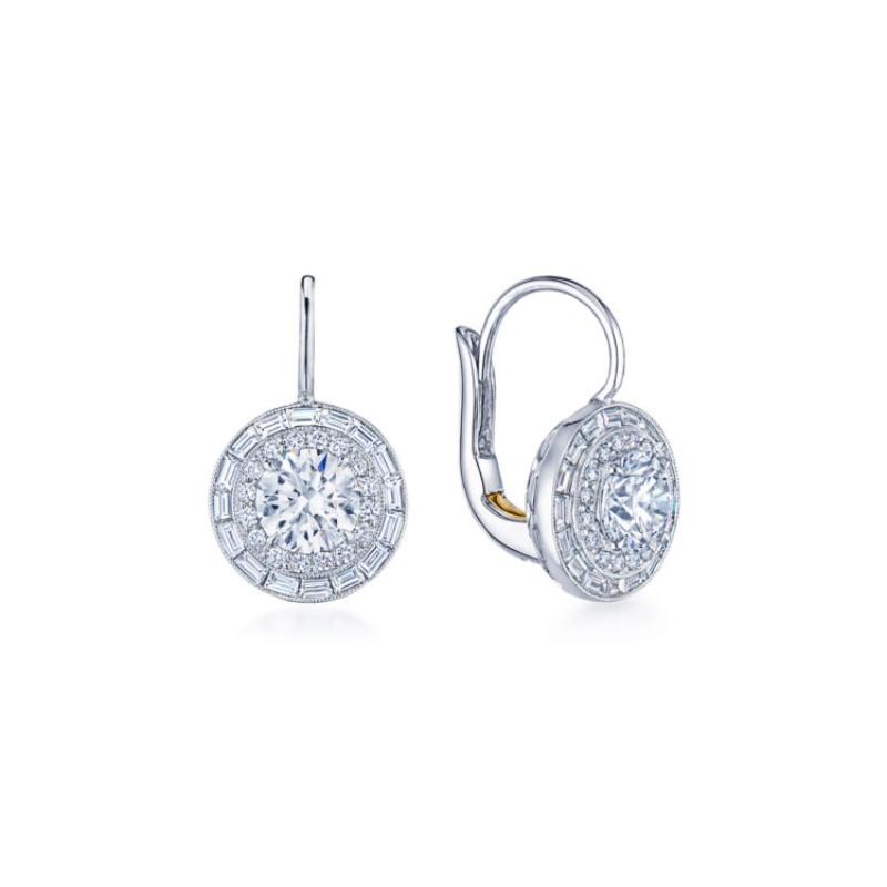 Drop Earrings with Kwiat Round Diamonds