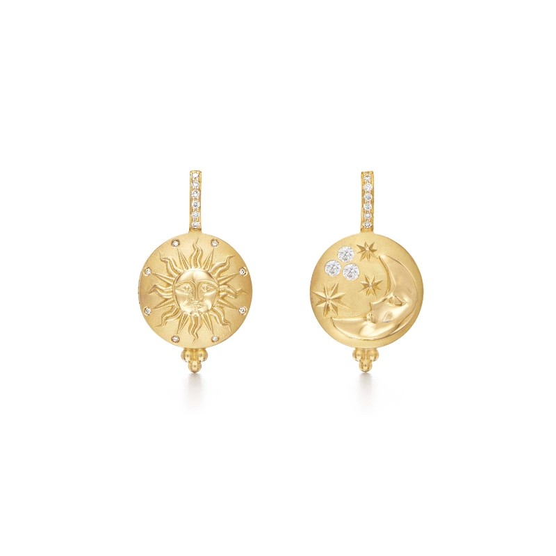 18K Temple St. Clair Sole Luna Earrings