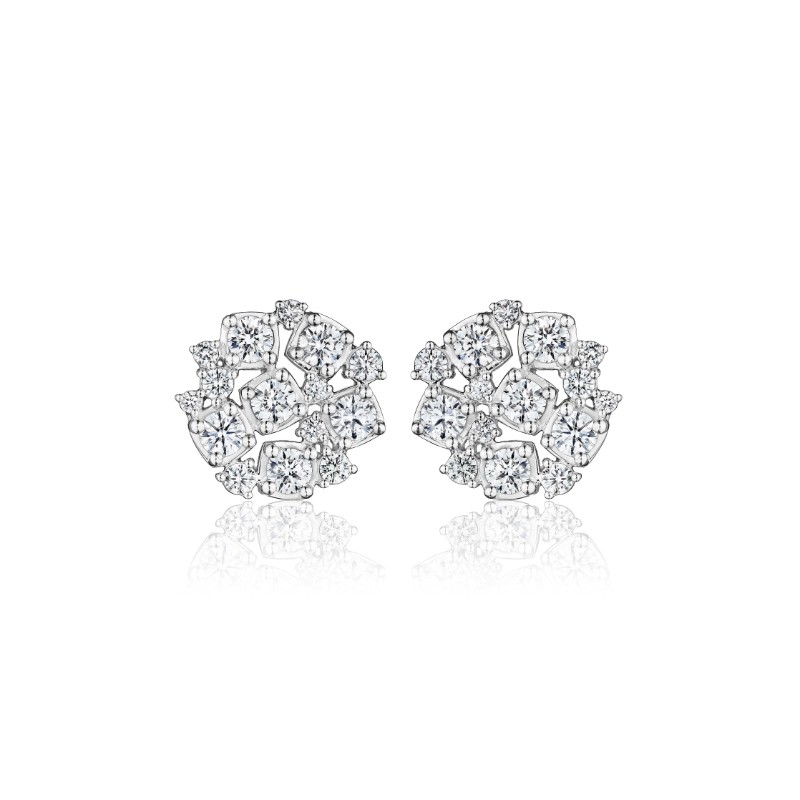 Bezel Set Confetti Stud Earrings