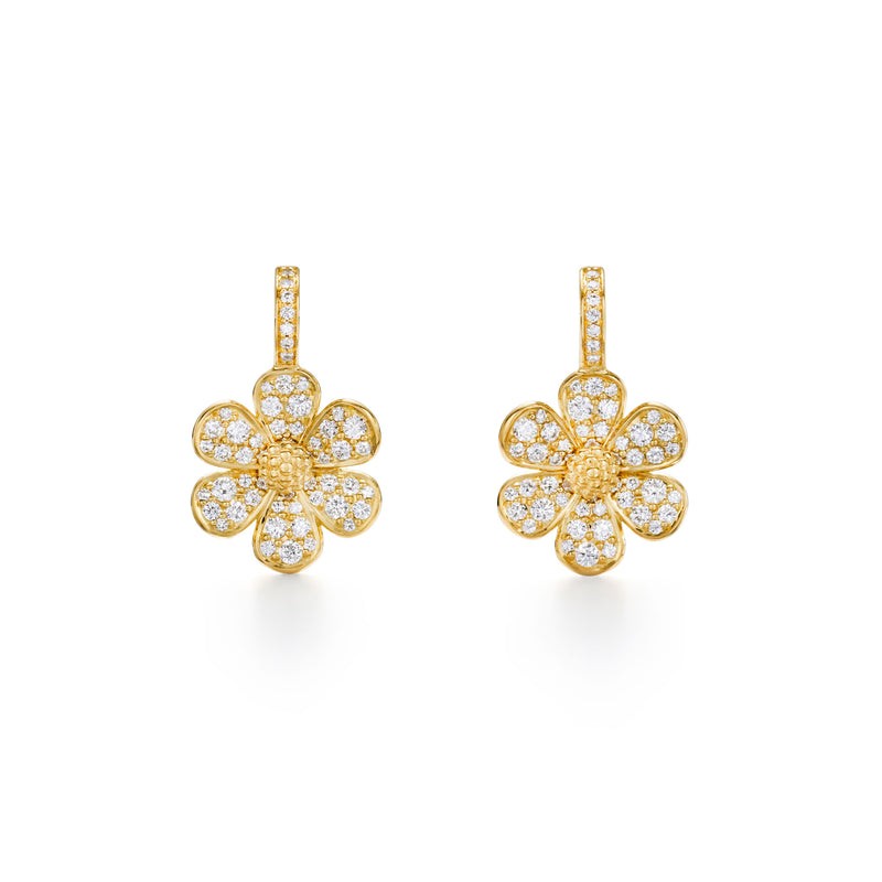Temple St. Clair 18K Snow Flower Earrings