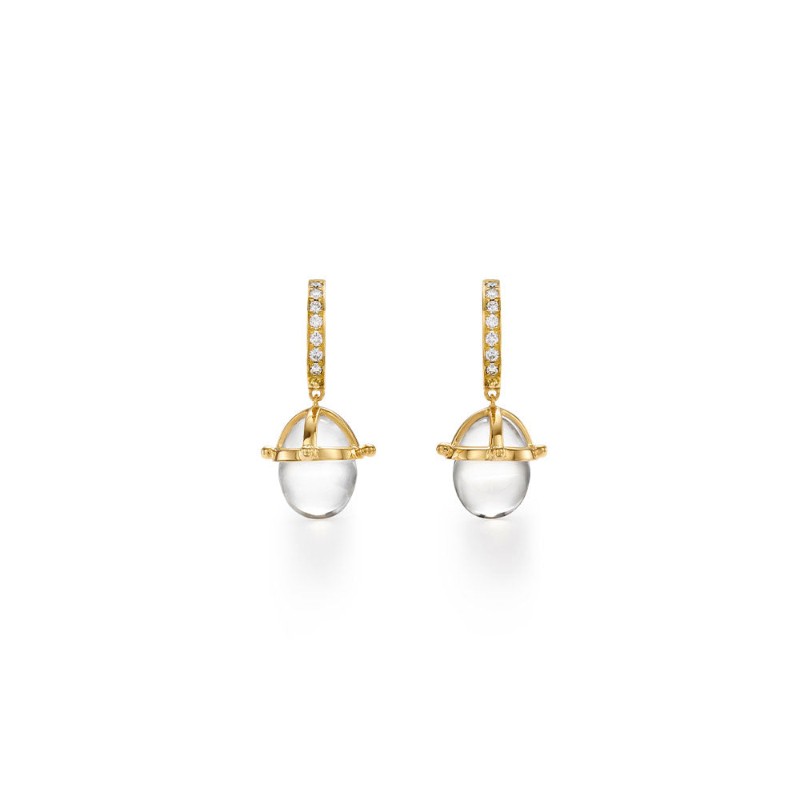 Temple St. Clair 18K Granulated Crystal Drop Earring