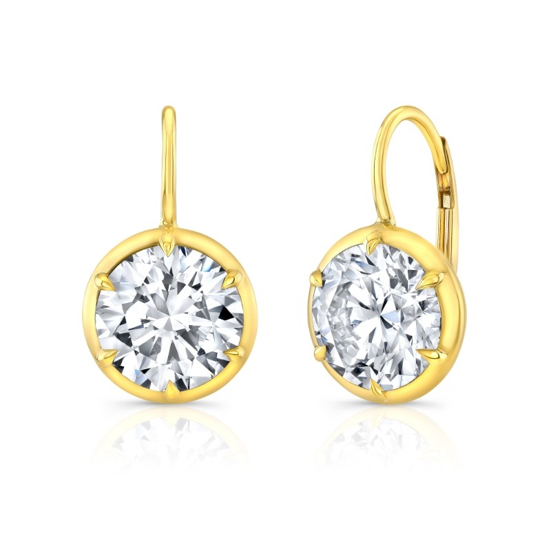 Rahaminov Yellow Gold Elizabeth Drop Earrings