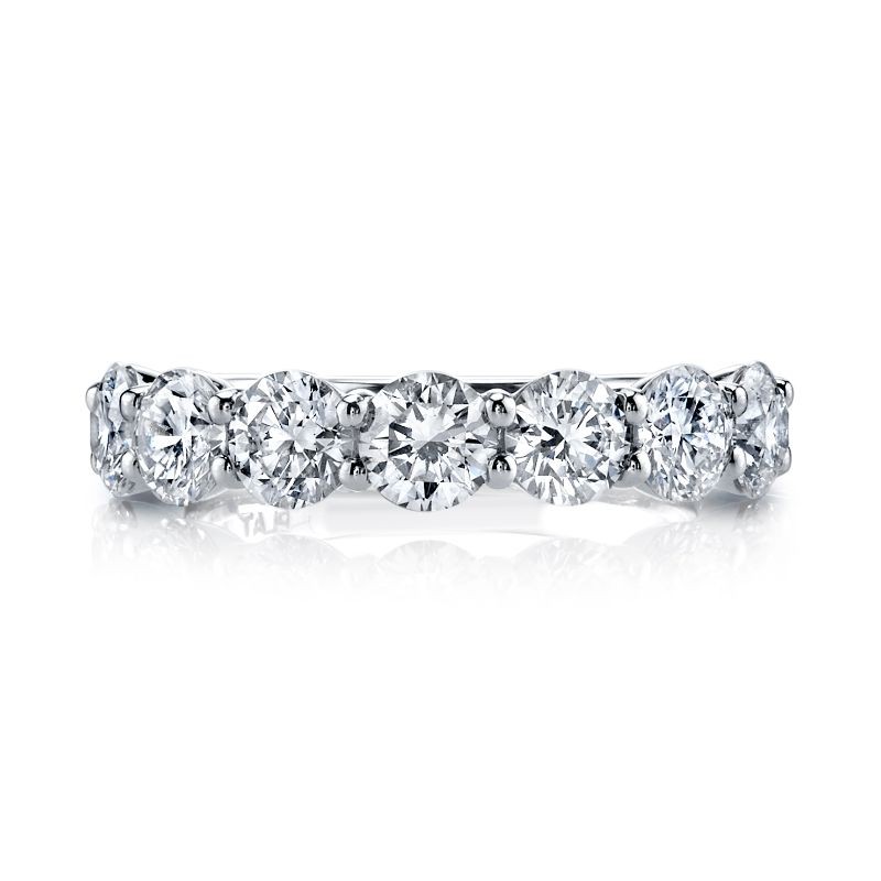 Deutsch Signature 7 Round Diamond Shared Prong Basket Set Band