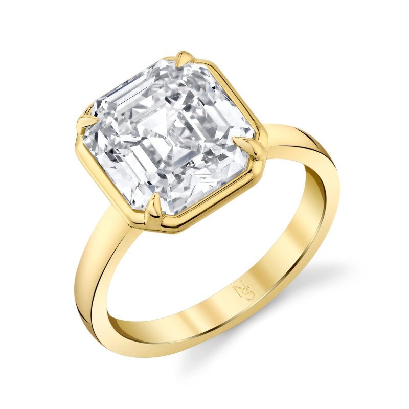 Norman Silverman Asscher Cut Diamond Ring