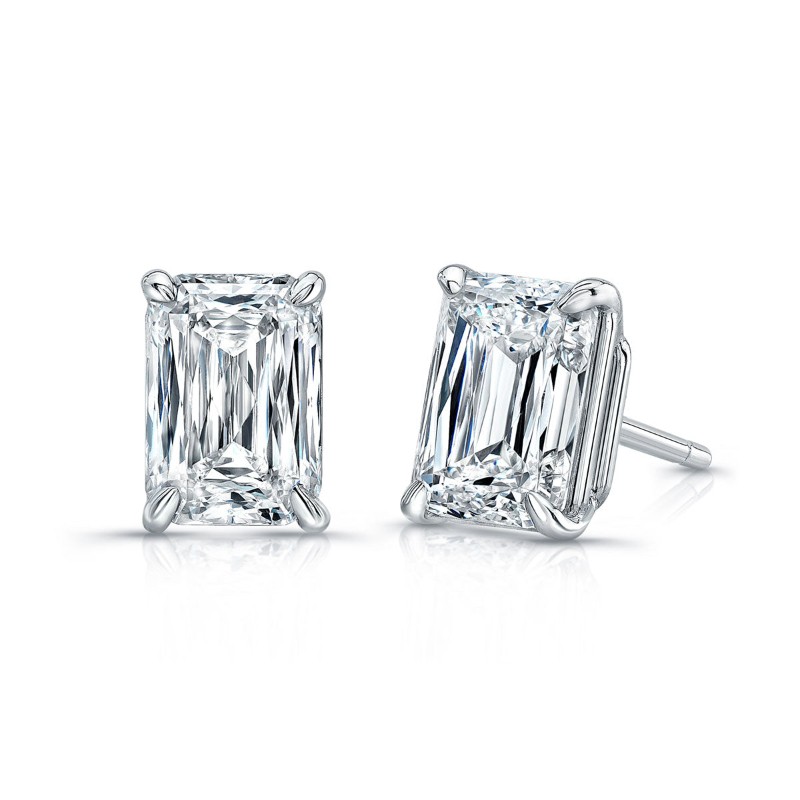Norman Silverman Round Cornered Modified Brilliant Cut Diamond Studs