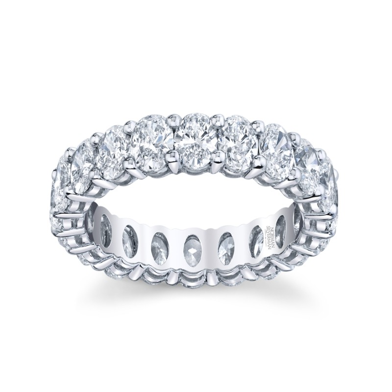 Norman Silverman Oval Cut Diamonds Eternity Band