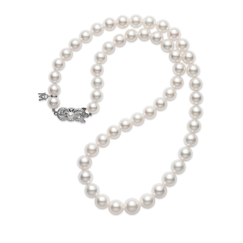 Mikimoto 18K White Gold Akoya Pearl Necklace