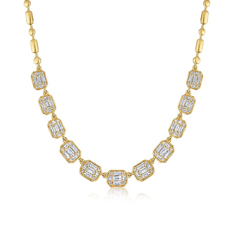 Kwiat Sunburst Graduated Line Necklace