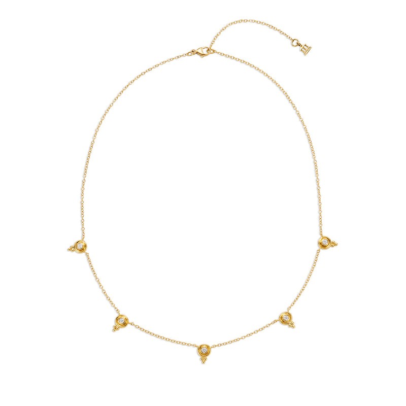 Temple St. Clair 18K Five Diamond Temple Necklace