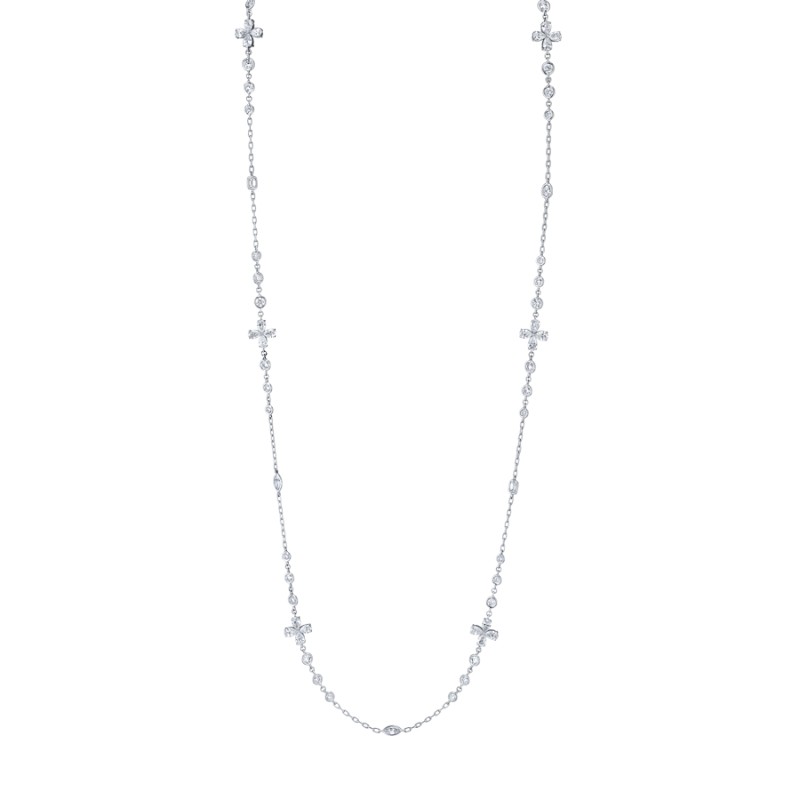 Norman Silverman 17 Carat Fancy Shapes Diamonds By The Yard Necklace