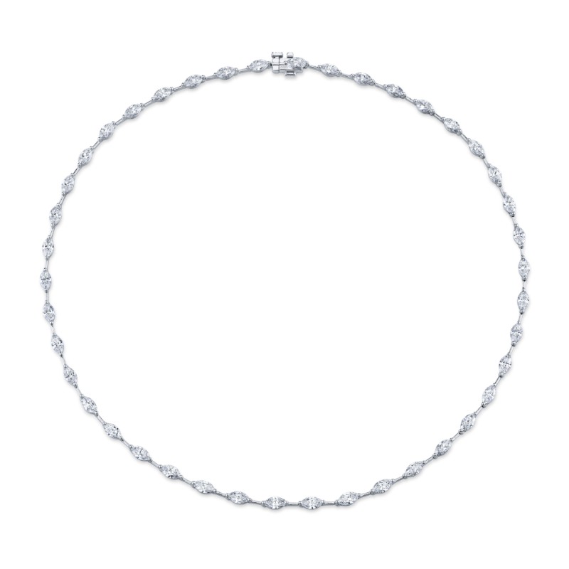 Norman Silverman 8.64 Carat 18K White Gold Necklace