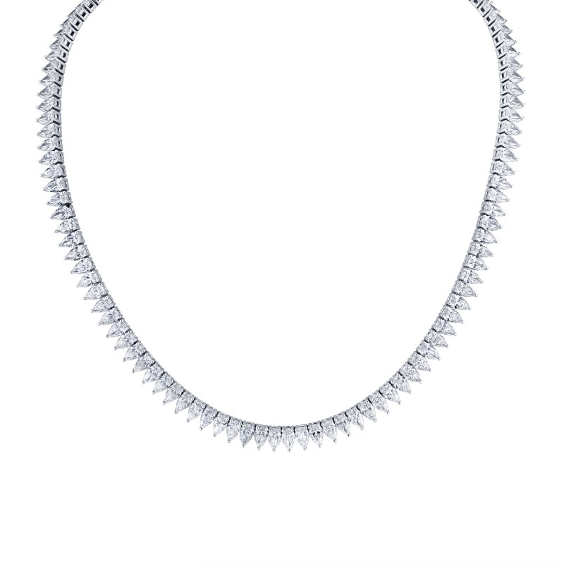 Norman Silverman 27.66 Carat 18K Yellow Gold Straight Line Necklace