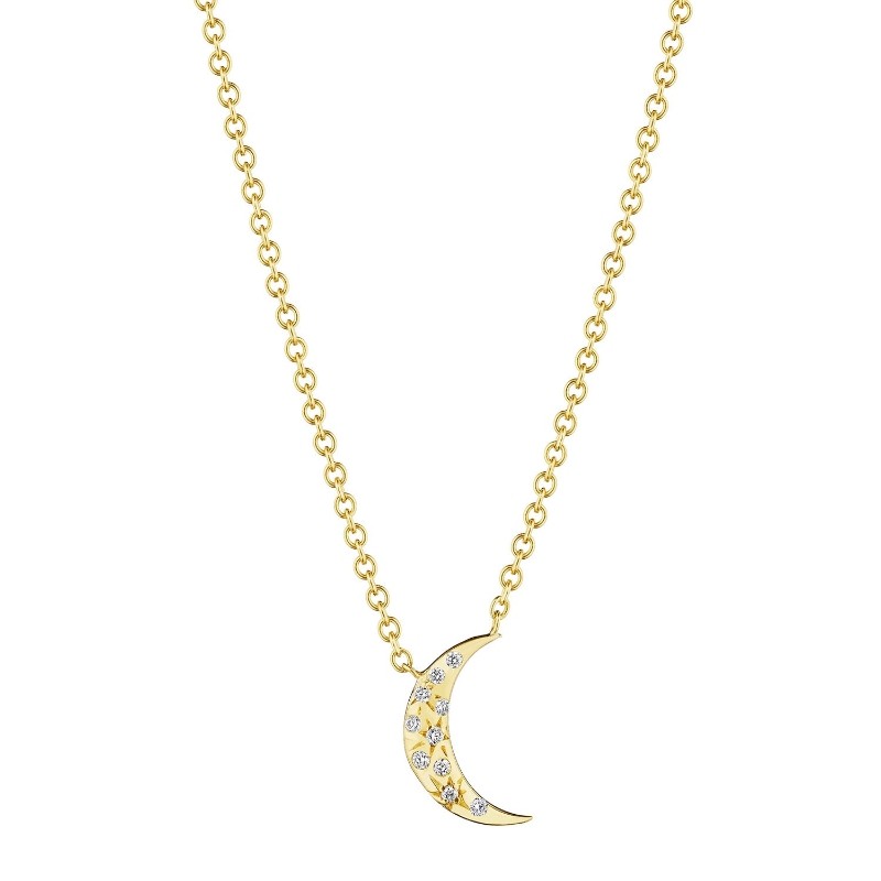 Galaxy Moon Pendant Neckalce