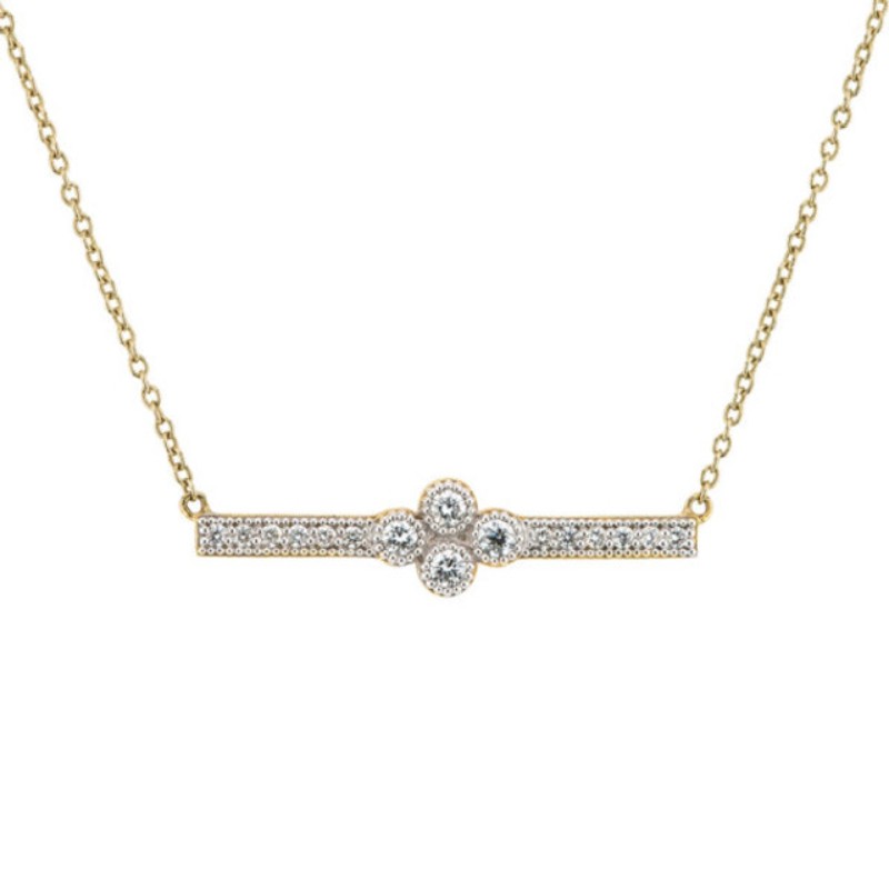 Jude Frances Provence Diamond Bar Necklace