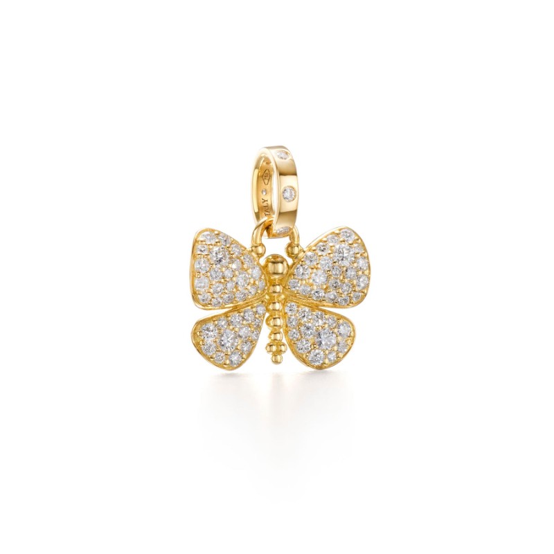 Temple St. Clair 18K Snow Butterfly Pendant